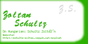 zoltan schultz business card